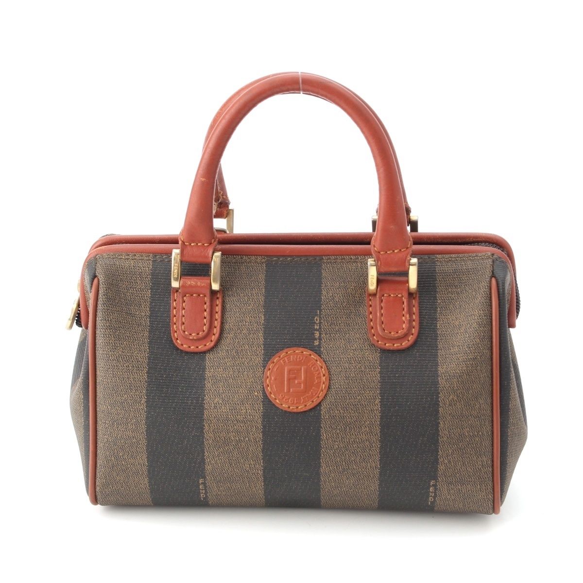 フェンディ ペカン 2way ミニボストン ハンドバッグ 鞄 ブラウン【中古  
