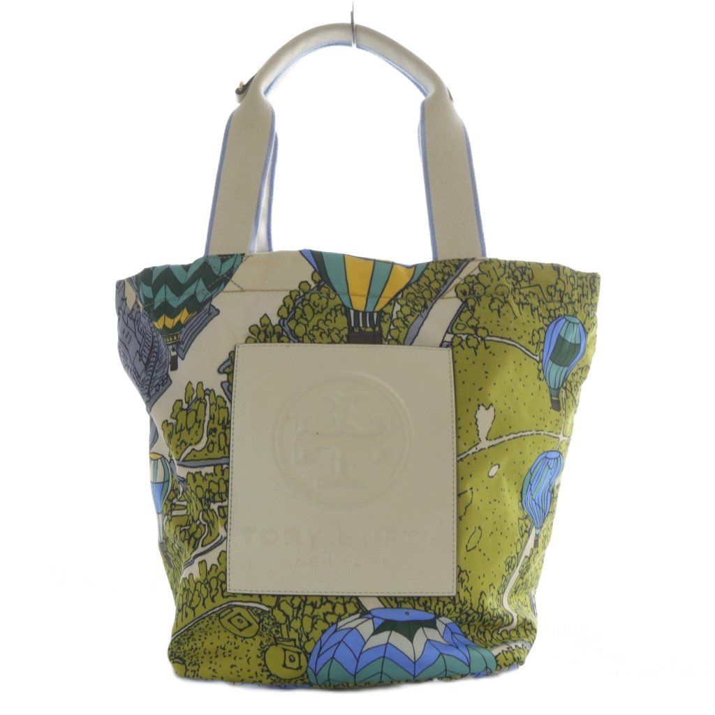 トリーバーチ TORY BURCH トートバッグ ハンドバッグ 気球モチーフ ナイロン マルチカラー /YO18 ■SH