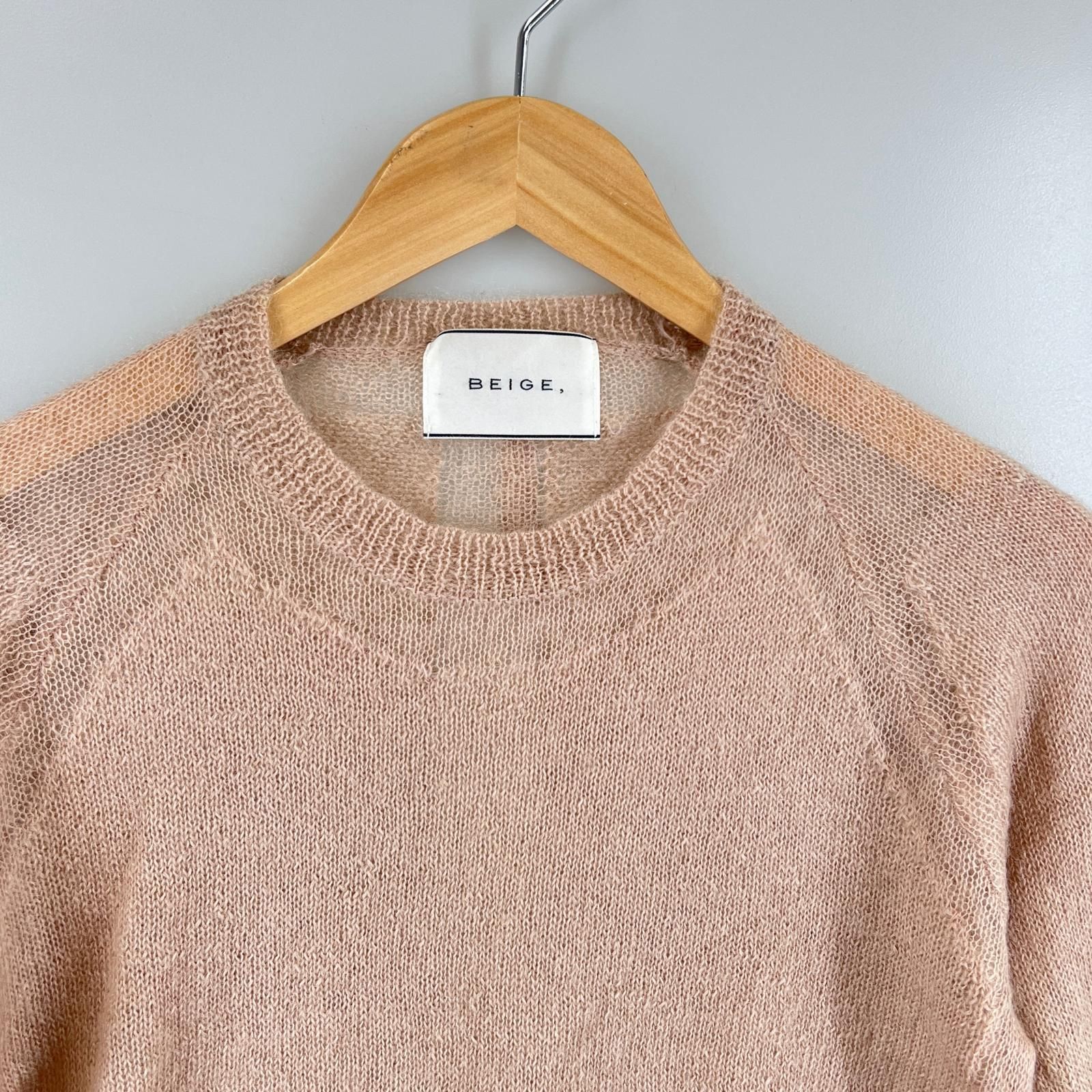 美品 BEIGE ベイジ 無地 秋冬 AW 長袖ニット ベージュ ベージュ