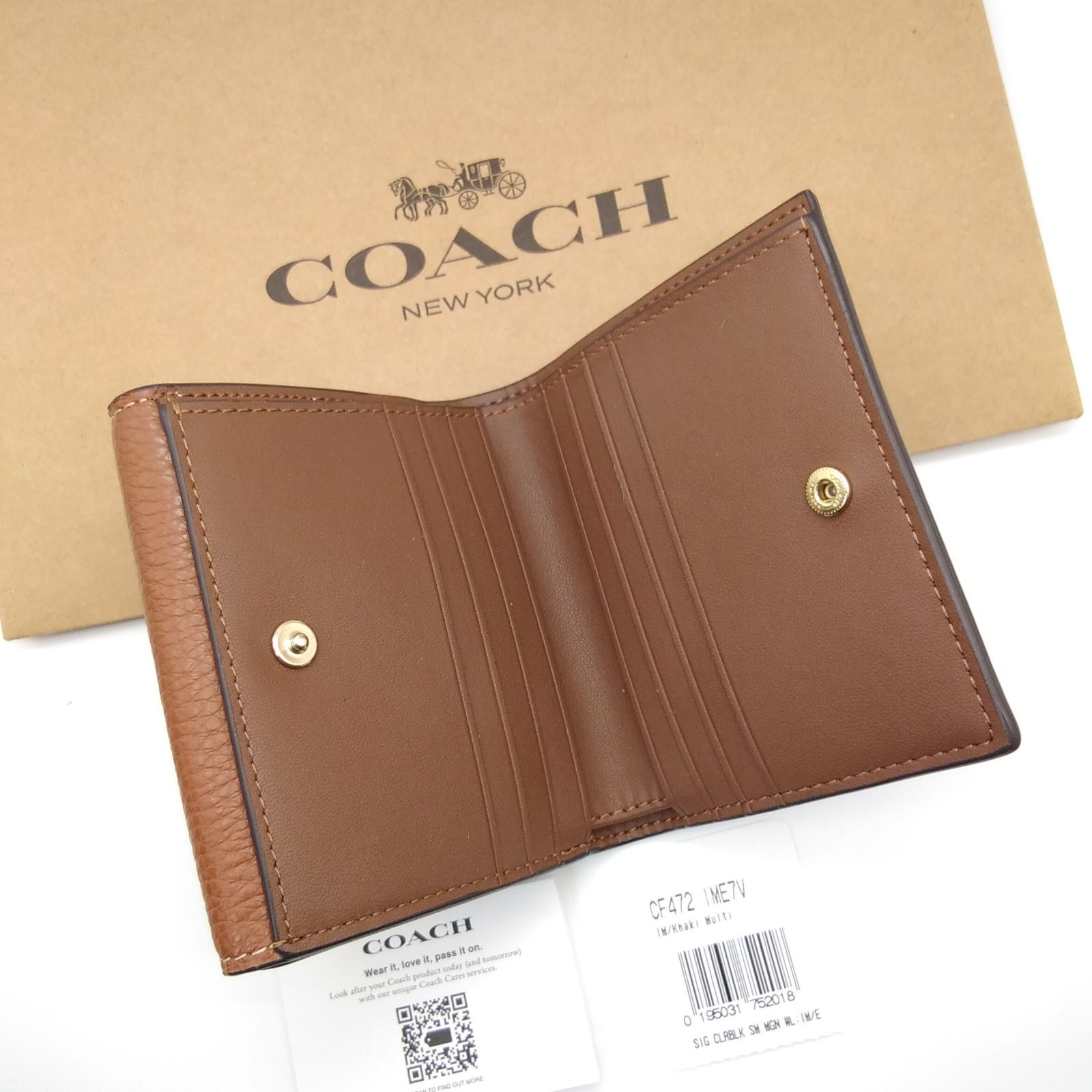 スモール モーガン ウォレット 折り財布 COACH シグネチャーキャンバス