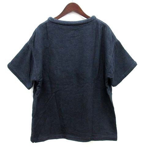 トゥジュー 起毛ツイル ヘビーウェイト ビッグ Tシャツ 半袖 ポケット ネイビー 紺 2