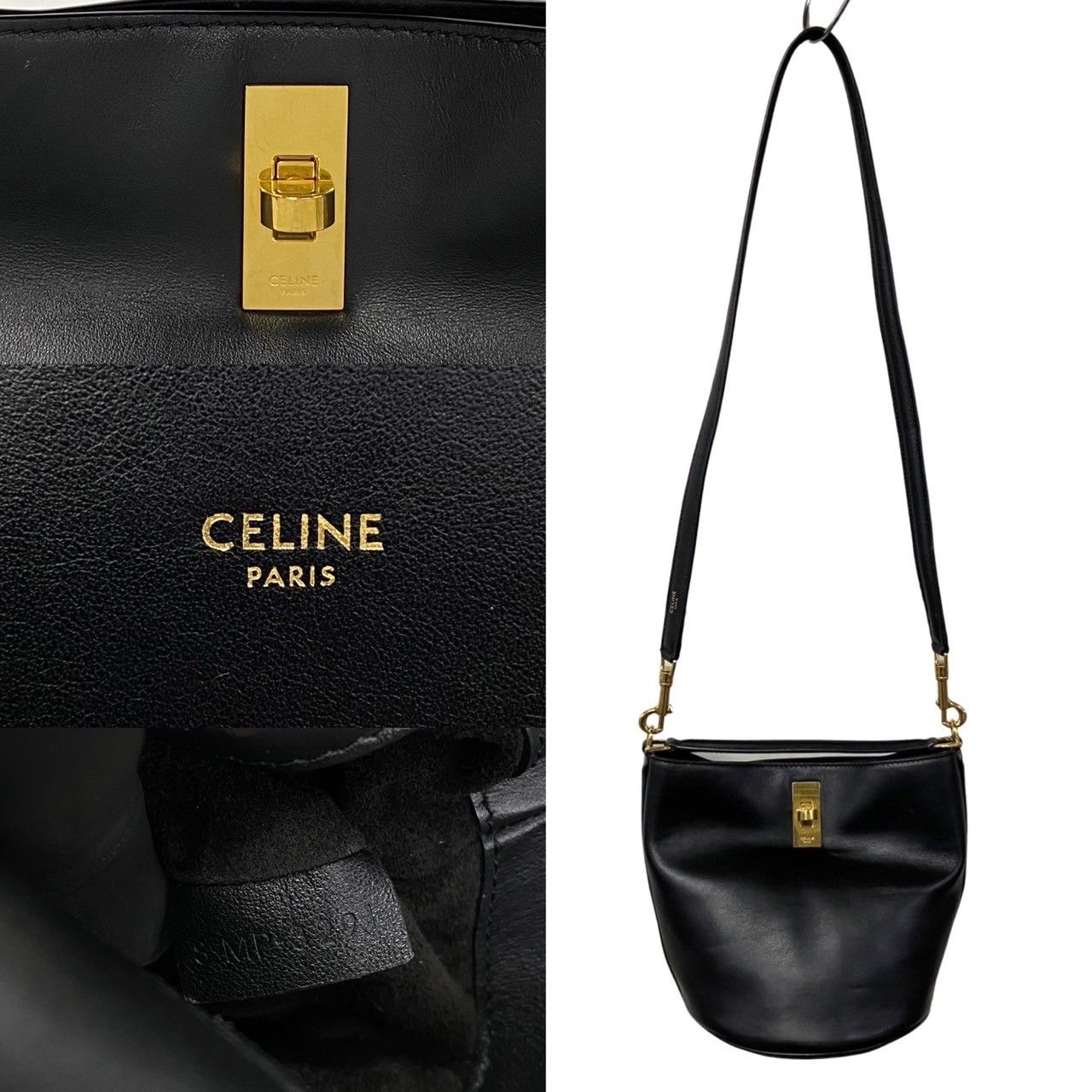 極 美品 希少品 CELINE セリーヌ バケット 16 カーフ レザー 本革 2way 