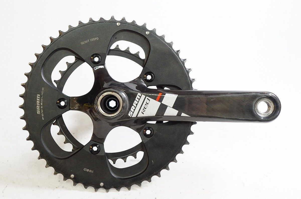 爆買い，定番人気 SRAM 「スラム」 RED 10S 50-34T 172.5mm クランク