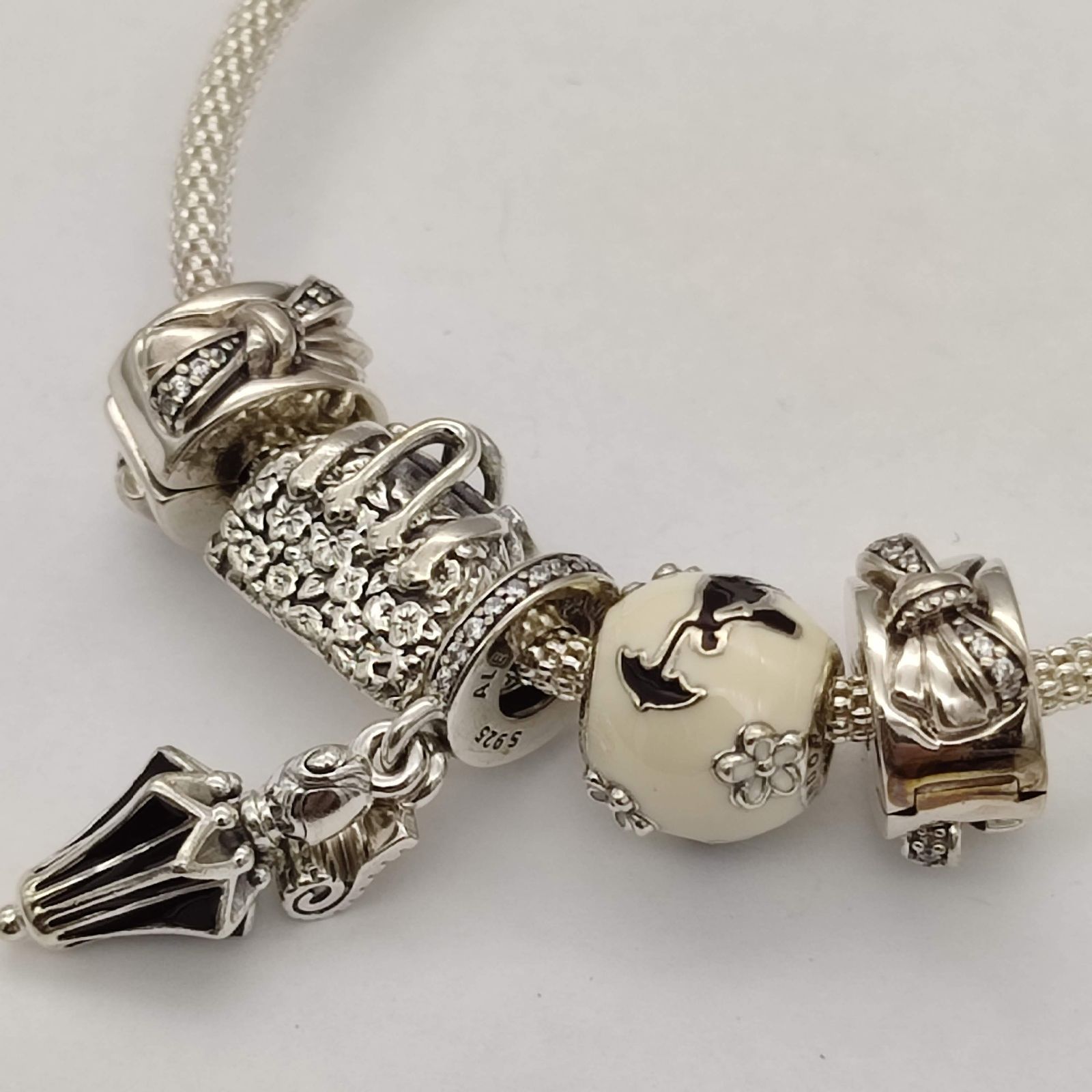 美品】PANDORA パンドラ チャームブレスレット シルバー925 メリー 