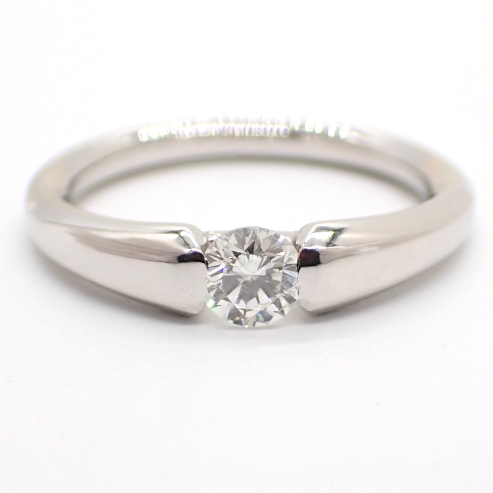 Pt900 プラチナ ダイヤモンド 0.268ct 指輪 中古 美品 新品仕上済 