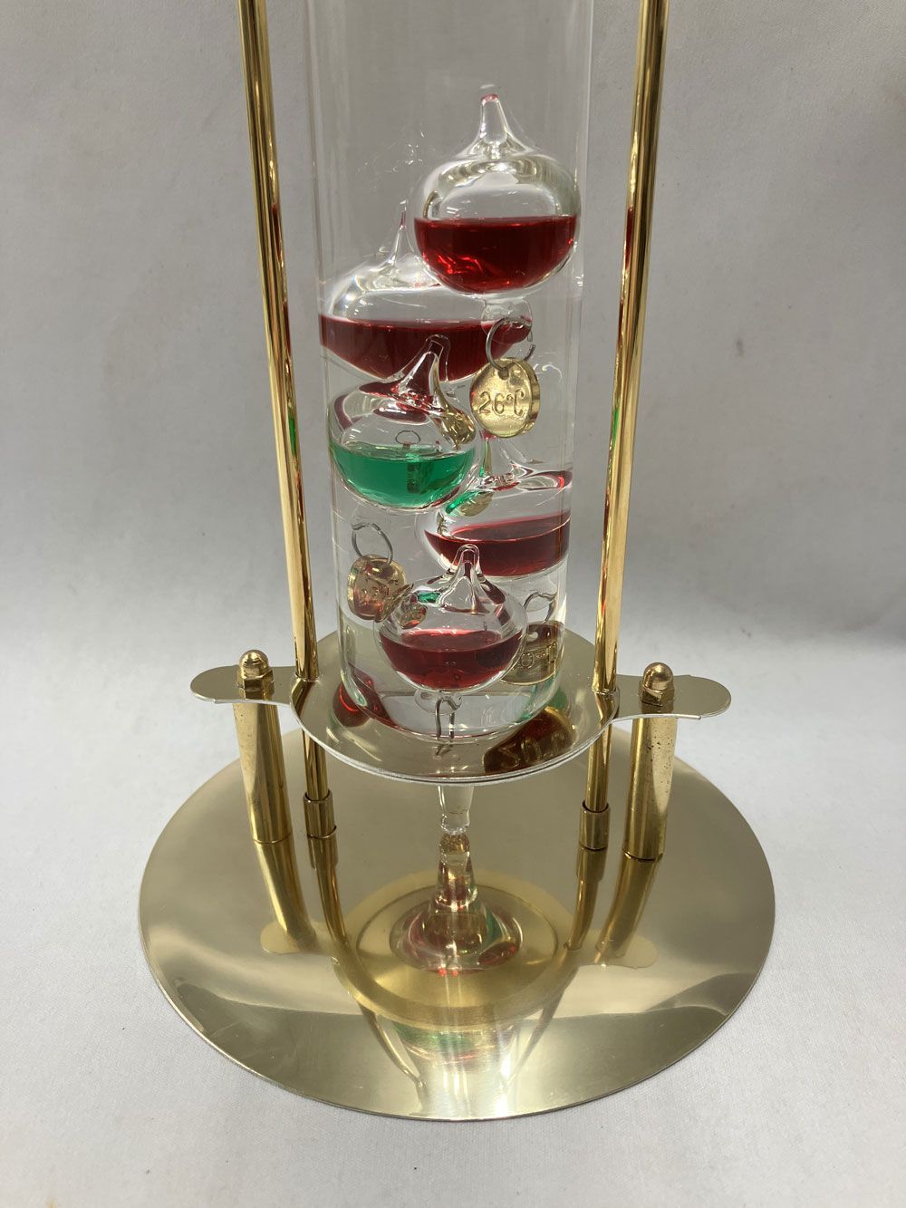 ドイツ製 ガリレオ温度計 28cm ゴールドチェーン・タグ メラーサーモ