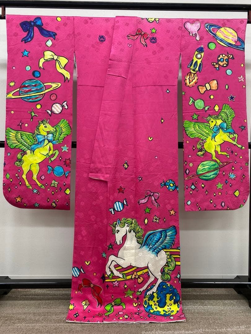 振袖 袋帯セット きゃりーぱみゅぱみゅ 個性的 身丈168cm 撥水加工済 振袖 袋帯セット きゃりーぱみゅぱみゅ 個性的 身丈168cm 撥水加工済