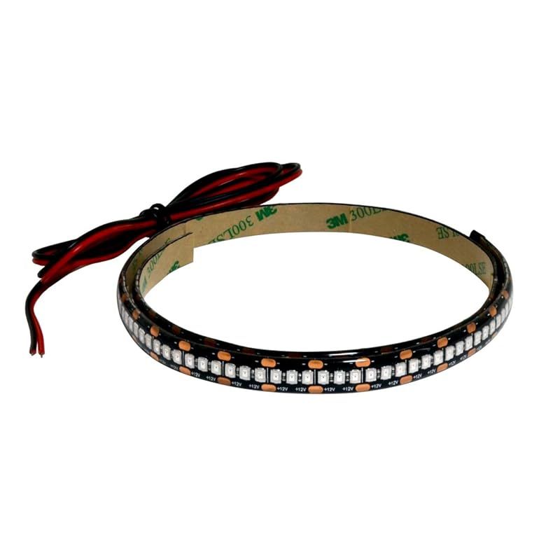 Kaito Denshi 海渡電子 LEDテープライト 車 12V 高密度 240LED|m 防水 車外 照明 常時点灯 正面発光 切断 イルミネーション 電飾 カスタム 1チップ 黒ベース 90cm 青色 1