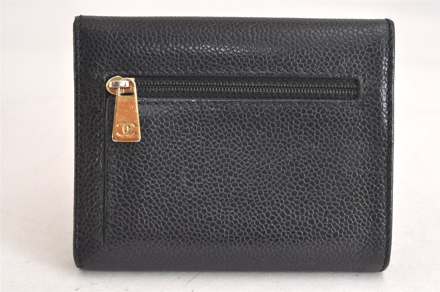 CHANEL シャネル キャビアスキン CC ロゴ ヴィンテージ 二つ折り財布 財布 ブラック 2822N WWW_SMP1DAWEKUDUS_SCH_ID
