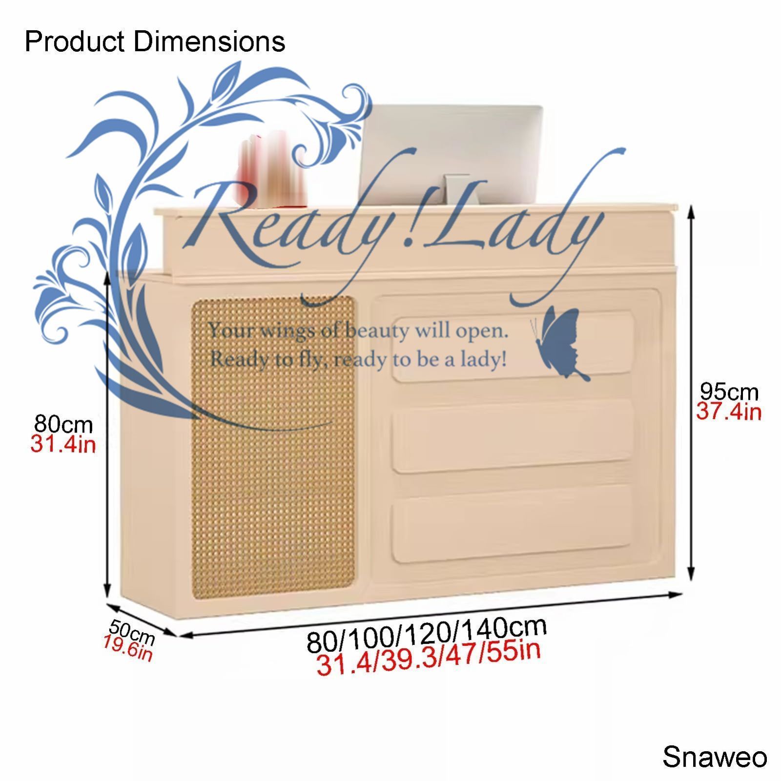 フロントデスク 鍵付き引き出し付き受付デスク 小売店チェックアウトカウンター 小さなスペース用の小売店カウンター 木製受付テーブル 受付カウンター 120cm