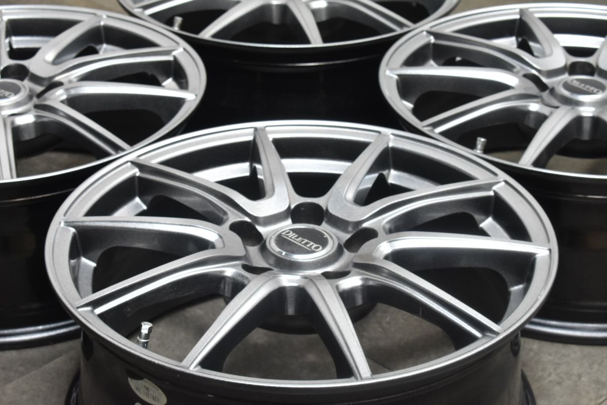 スタッドス用等に DILETTO 17in 7J 38 PCD114.3 4本 レクサス 10系 NX ハリアー RAV4 クラウン カムリ アルファード ヴェルファイア