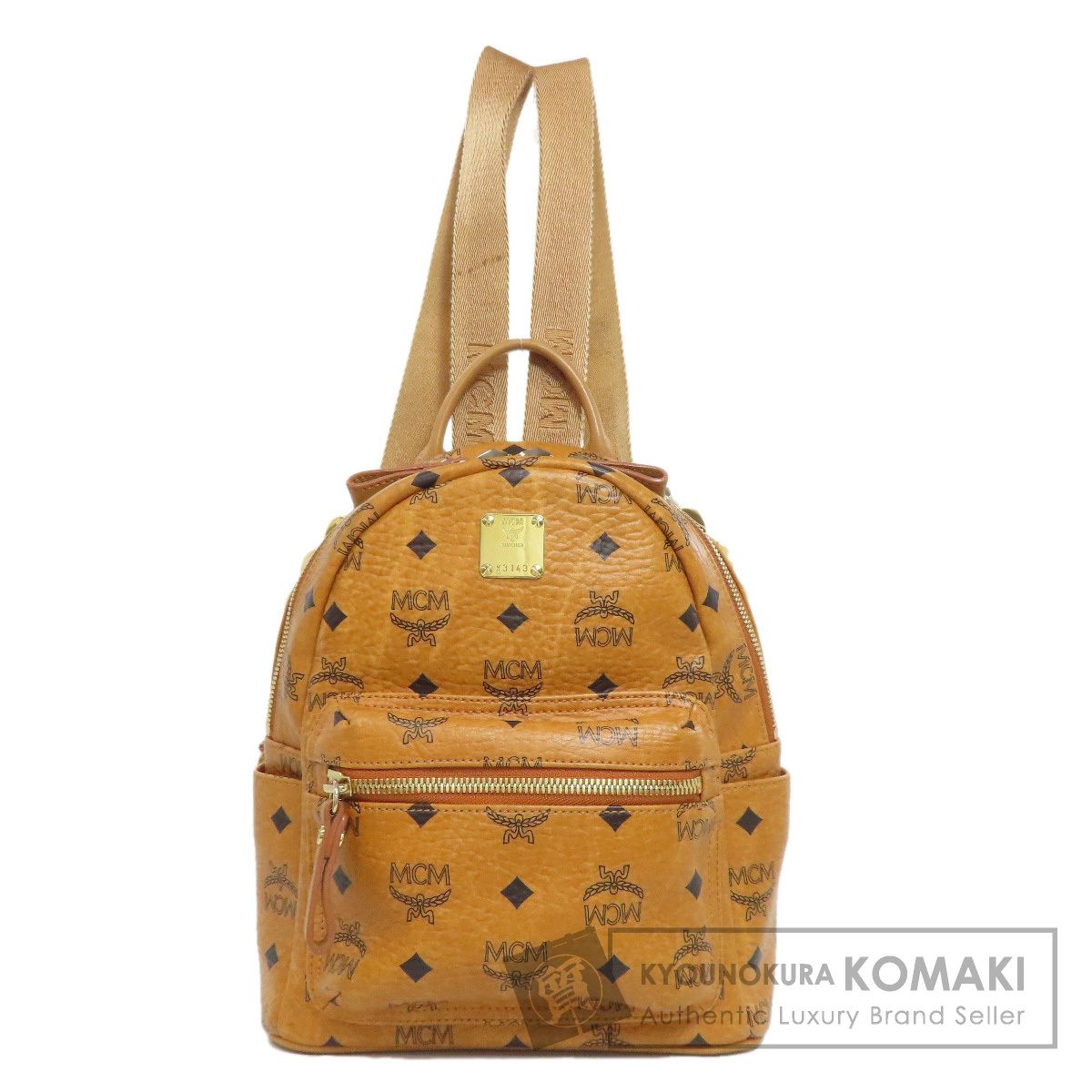 MCM エムシーエム ミニリュック ヴィセトス スタッズ キャメル MCM（エムシーエム） デイバック リュック MCM/エムシーエム