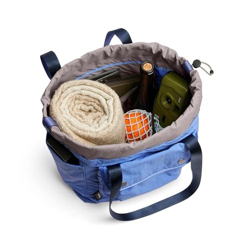 Bellroy Cinch Tote 容量16 L 軽量トートバッグ 外側にスナップボタン付きポケットとポップポケット - DenimBlue