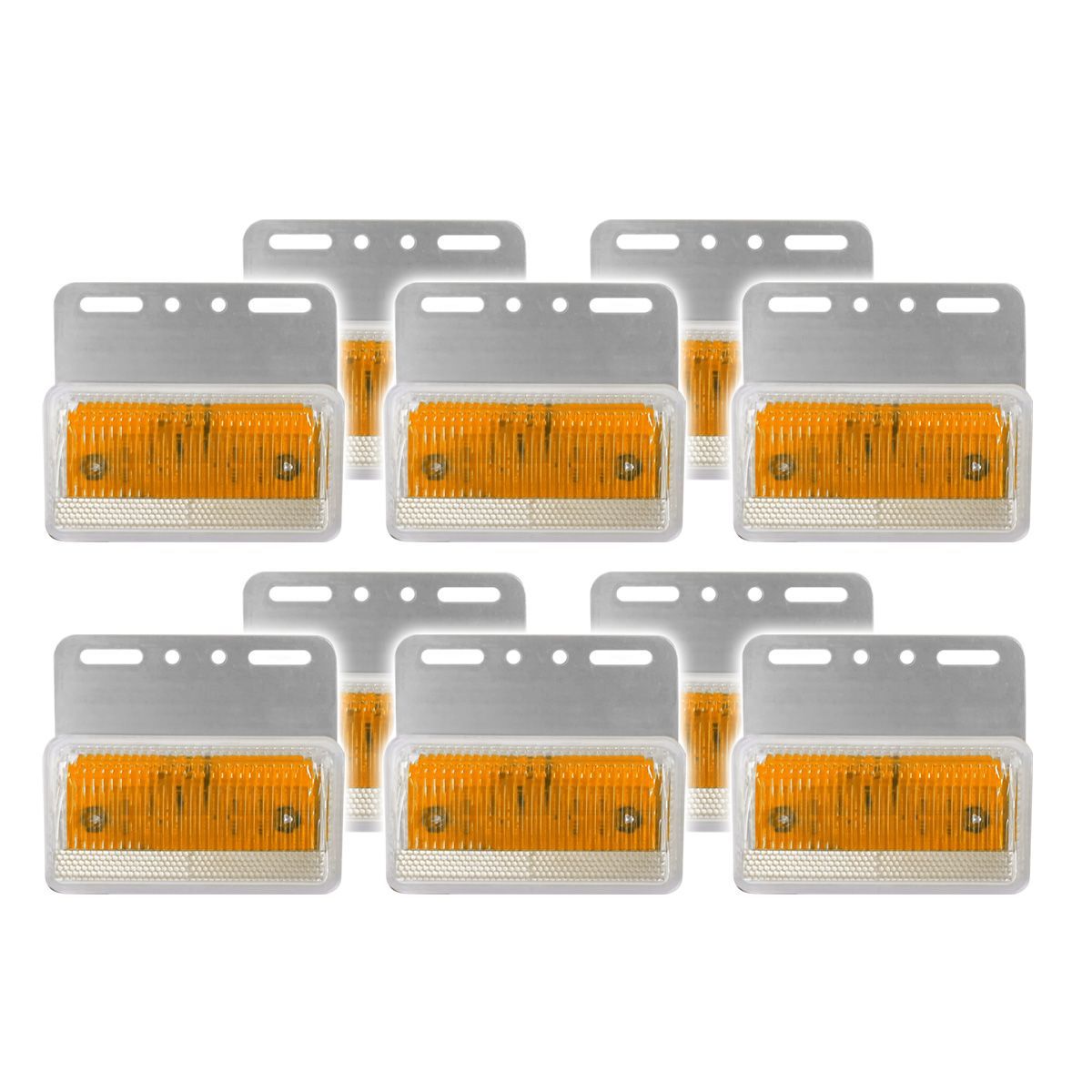 トラック LEDサイドマーカー 角型 計40連 12V 24V 兼用10個 車幅灯