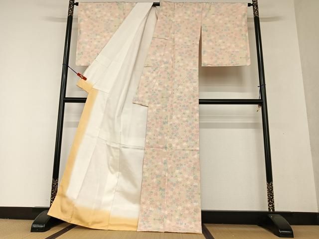 平和屋着物○本場大島紬 一元絣 舞花文 正絹 逸品 未使用 AAAV7554zg