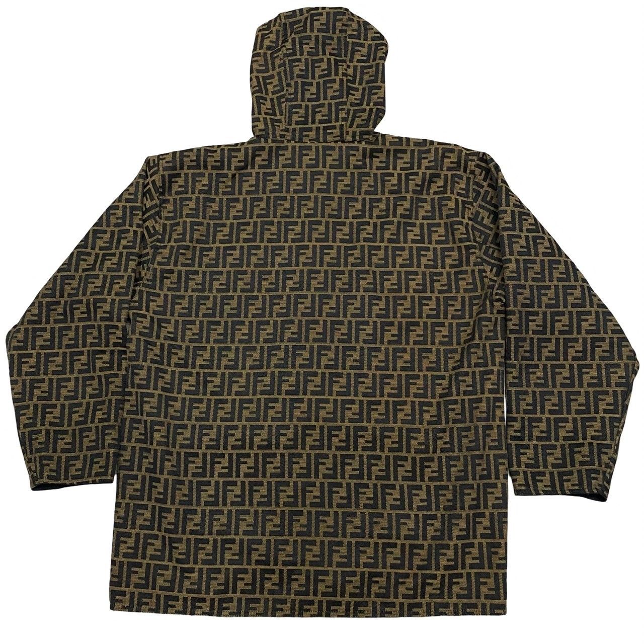 極 美品 FENDI フェンディ ズッカ FF 総柄 ポリエステル リバーシブル 