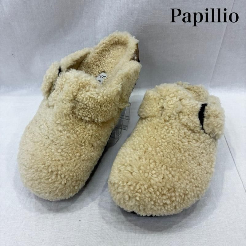 Papillio パピリオ その他シューズ papillio パピリオ BIRKENSTOCK ビルケンシュトック ファーサボサンダル スリッポン 厚底