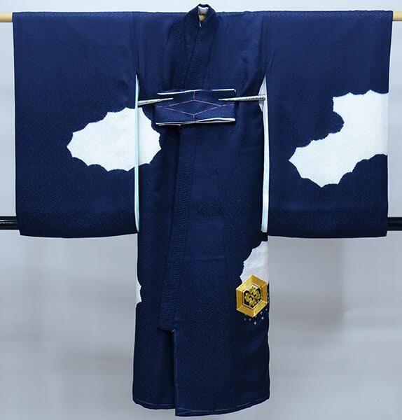 お宮参り 産着 男児 正絹 のしめ 祝着 着物 高級 綸子地 絞り 総刺繍 