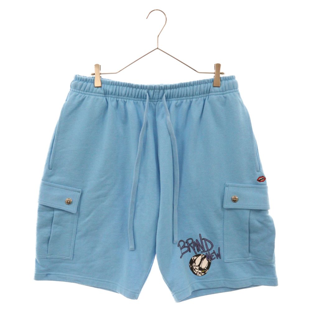 CHROME HEARTS (クロムハーツ) ×MATTY BOY SHORTS マッティボーイ ロゴプリント スウェットショーツ カーゴハーフパンツ  ライトブルー - メルカリ