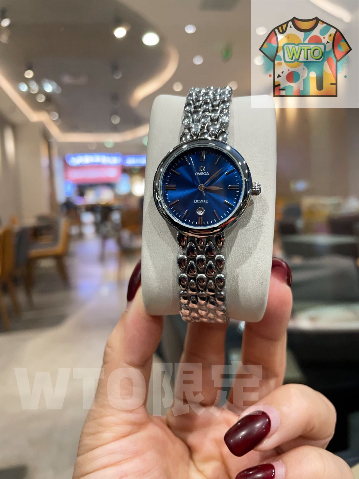 OMEGA ドロップデザイン レディースウォッチ - ケース カード 袋付き -WTO輸入2