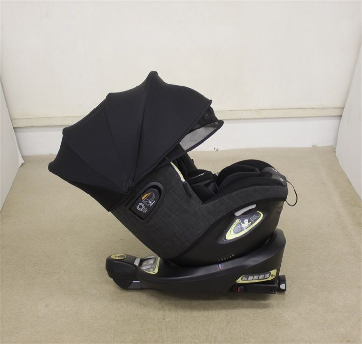 美品 ジョイー joie i-Arc360 キャノピー付 ブラック ISOFIX取付