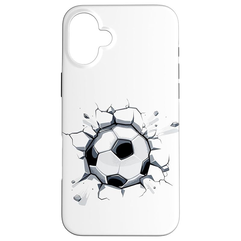 新品　iPhone 16 Plus サッカー好き ヨーロッパのフットボール選手 面白いボール バーストゴール スマホケース
