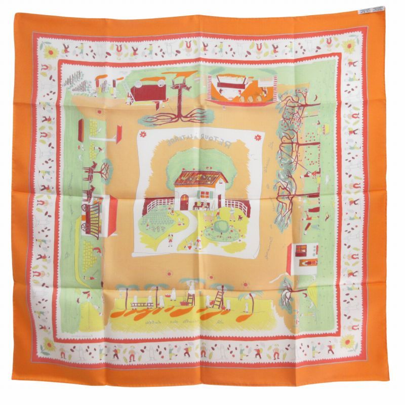 ♡希少♡エルメス　スカーフ　カレ90 RE TOUR A LA TERRE 楽天市場】極美品 HERMES エルメス カレ90 RE TOUR A LA TERRE