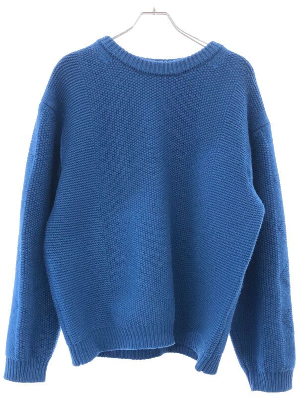 VAINL ARCHIVE / フレンチメリノウールケーブルニット/M/ウール/ブルー/無地/VASN22006 VAINL ARCHIVE ヴァイナルアーカイブ 22AW フレンチメリノウールニット