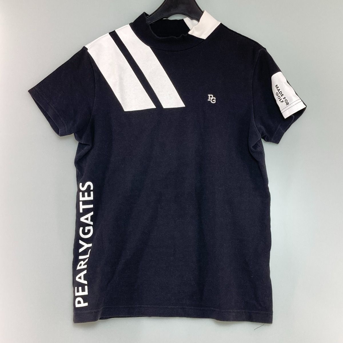 PEARLY GATES パーリーゲイツ ハイネック 半袖Tシャツ ブラック PEARLY GATES パーリーゲイツ ハイネック 半袖Tシャツ ブラック