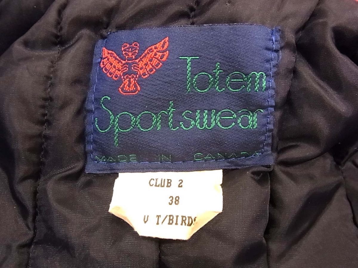 80〜90s ヴィンテージ◇Totem Sportswear レターマンジャケット 袖革