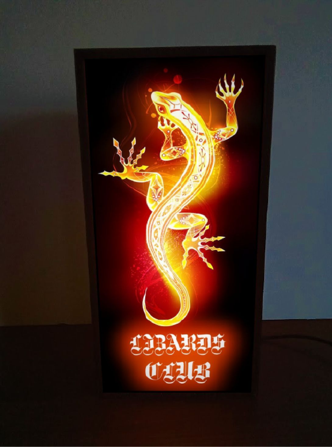 トカゲ 蜥蜴 爬虫類 ネオン系 サイン ランプ 置物 雑貨 LEDライトBOX 