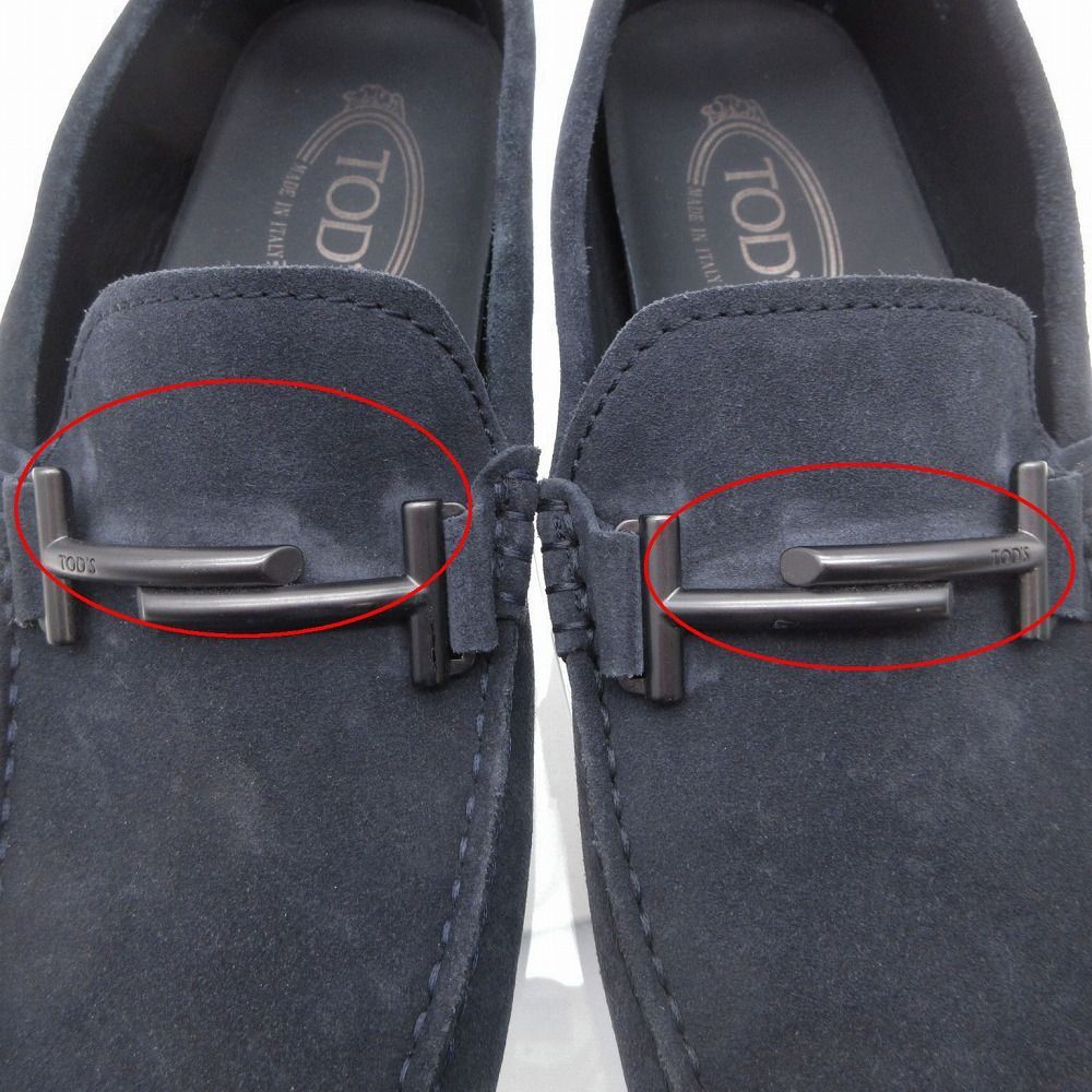 TODS トッズ ダブルT スエード ローファー スリッポン ドライビング