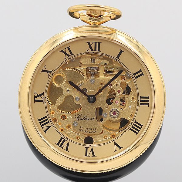 販売銀座SOLIDA 17石 24K PLATED 時計 スケルトン 機械式 手巻き 時計