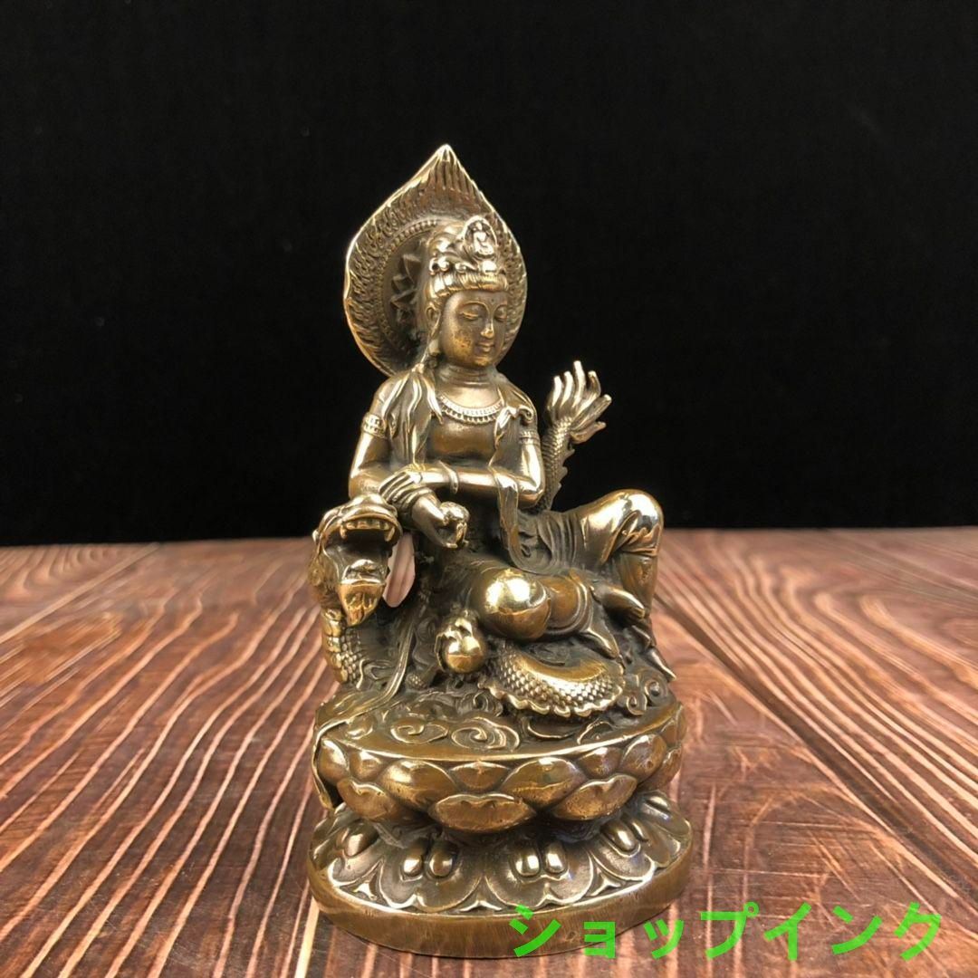 仏教美術 仏像 観音菩薩 騎龍観音菩薩仏像 仏堂 奉納 銅製品