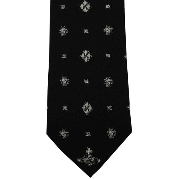 Vivienne Westwood ヴィヴィアン ウェストウッド ネクタイ ブラック系 ドット柄 イタリー製 シルク100% AW25 81050004-W0194-N401-BLACK