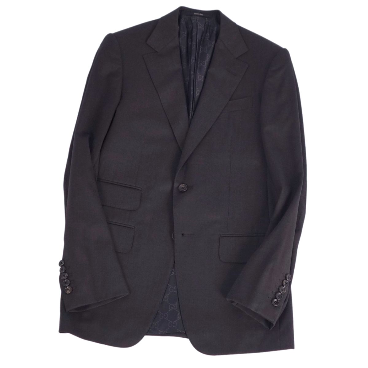美品 グッチ GUCCI セットアップ スーツ シングル ウール ジャケット