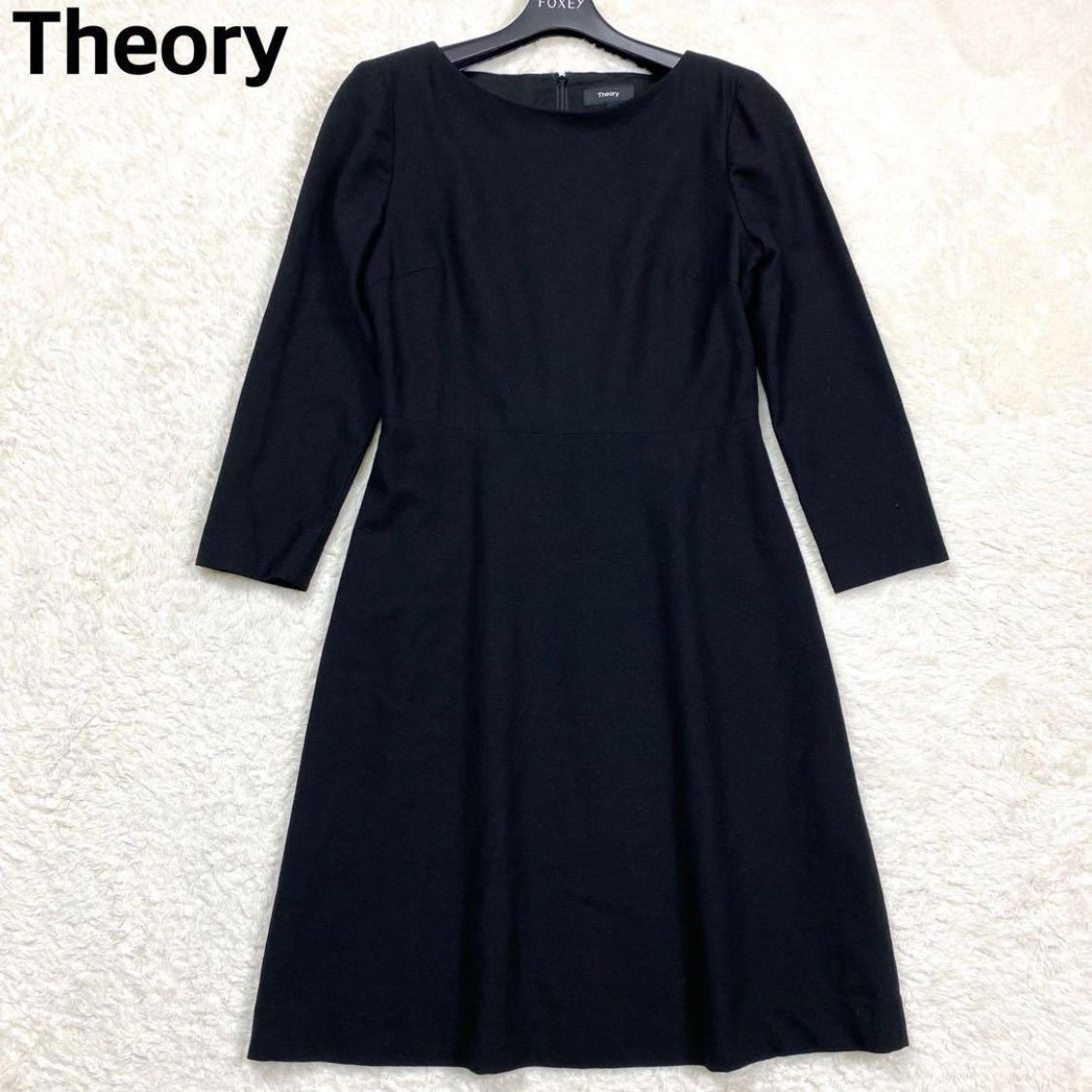 Theory ストレッチワンピース KAMILLINA NZ LIGHT SAXONY 黒 Theory ストレッチワンピース KAMILLINA NZ LIGHT SAXONY 黒