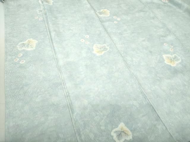 平和屋着物○友禅作家 吉尾正峯 小紋 絞り 手描き 葡萄蔦の葉