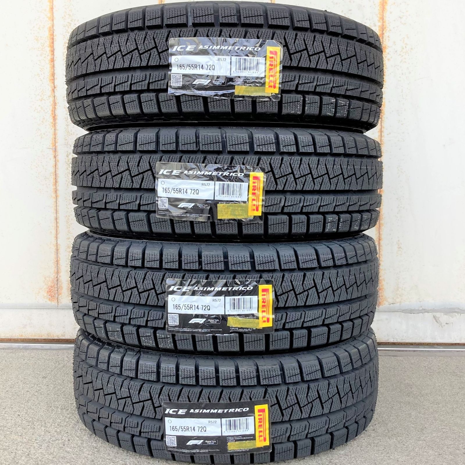 165/55R14 スタッドレスタイヤ 新品 4本セット ピレリ アイスアシンメトリコ 2021年 LL0003-4 - メルカリ