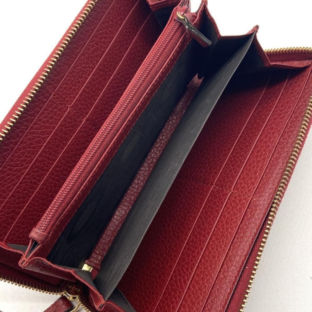 ✨極美品✨GUCCI マーモント 長財布 ラウンドファスナー シボ革