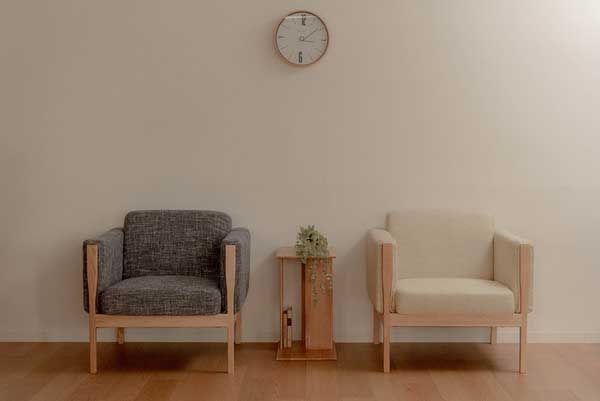 ウェーデ１人掛けソファ ウィービングベルト W81×D76×H75×SH40cm No.106 グレー