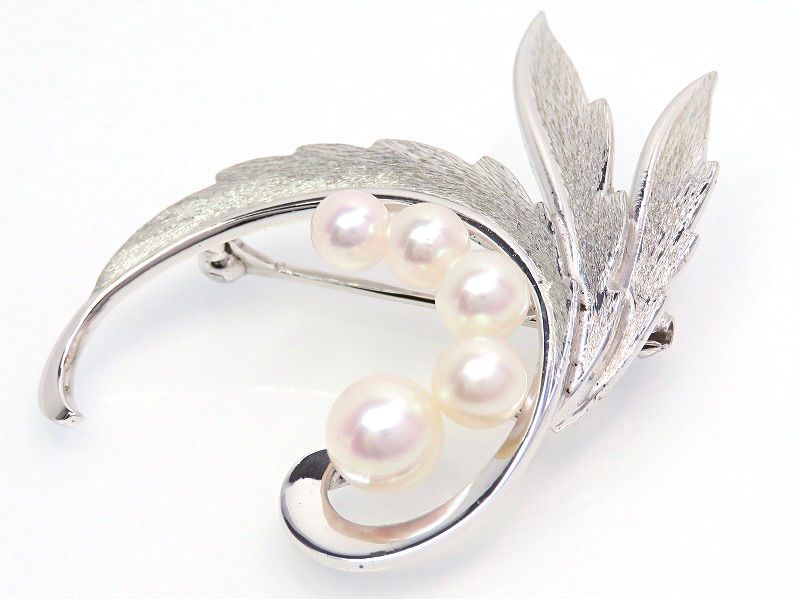 【美品】MIKIMOTO アコヤパール　ブローチ SV ミキモト MIKIMOTO ミキモト SV シルバー アコヤパール 真珠
