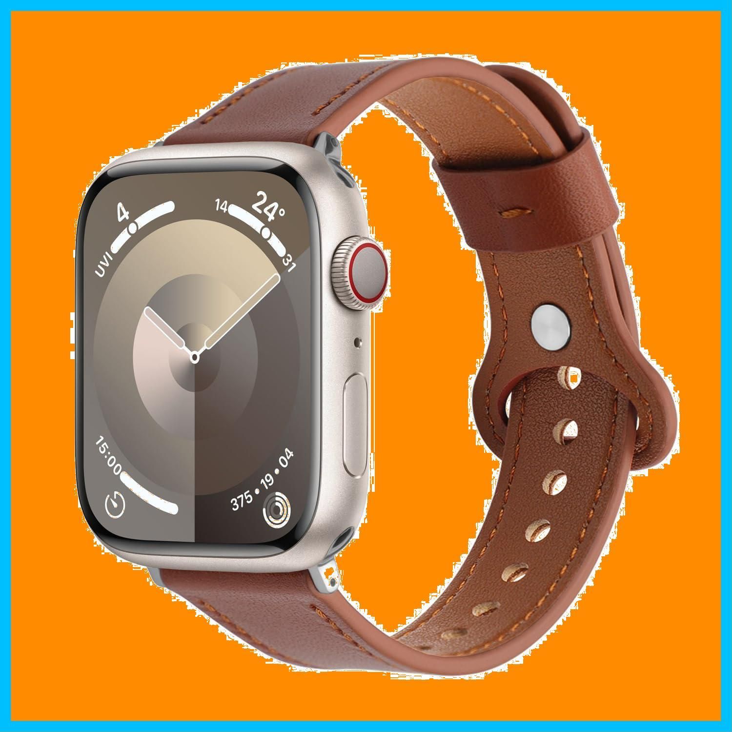 レザー 交換ベルト Apple Watch Watch Series Apple 9/Ultra/SE/8/7/6 ...