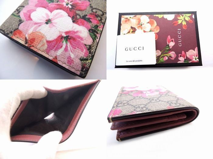 特価 GUCCI グッチ カードケース 定期入れ 花柄 ピンク GG ブルームス