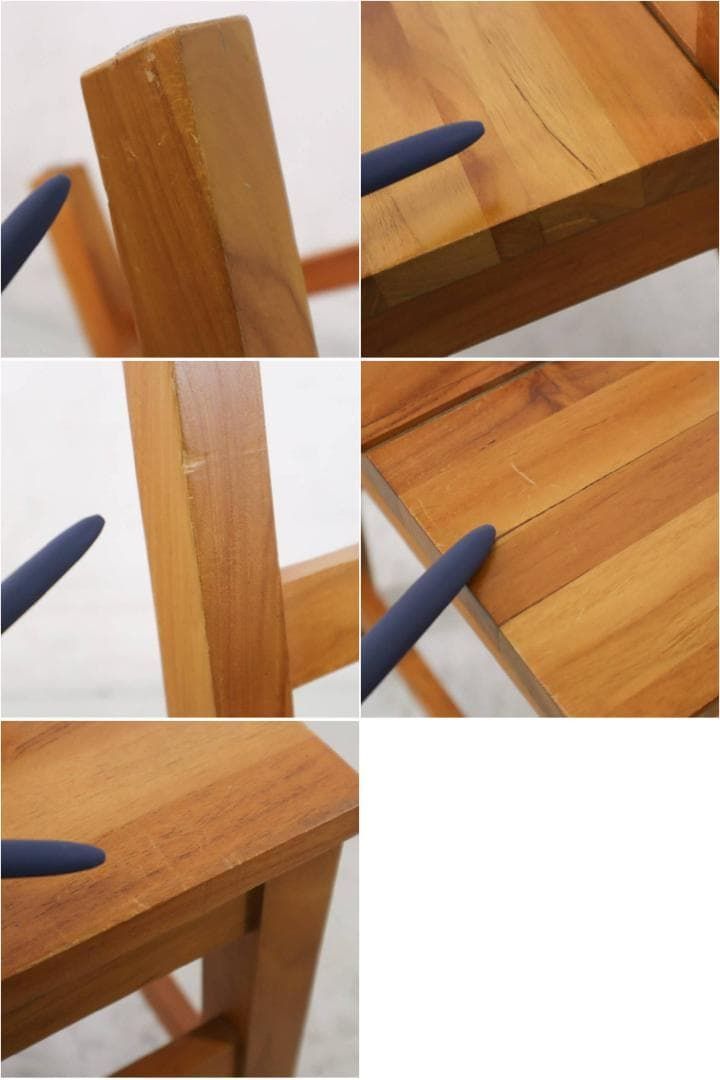 ウニコ ブレス ダイニングチェア ボーダー チーク無垢 板座 北欧スタイル MM12789 255h11 MARWIL-DEMENAGEMENTS_CH