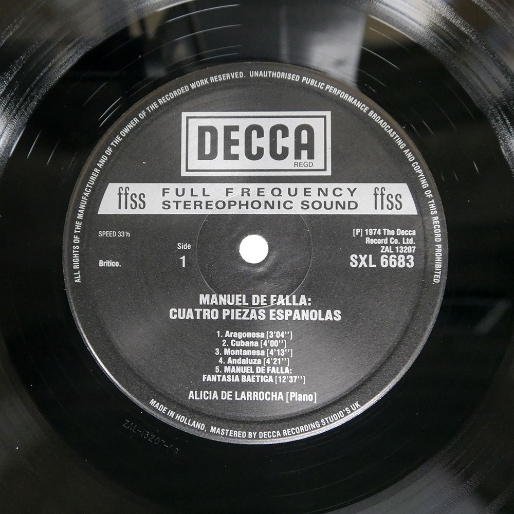 test 英Decca SXL未発売　ペトラッシ「協奏曲第1番」　プレヴィターリ 中古レコード レーベル詳細 DECCA ： ユーロ・ジャパン