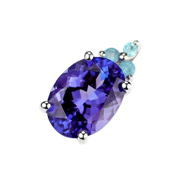 GSTV Pt950 タンザナイト パライバトルマリン ペンダントトップ 1.00ct