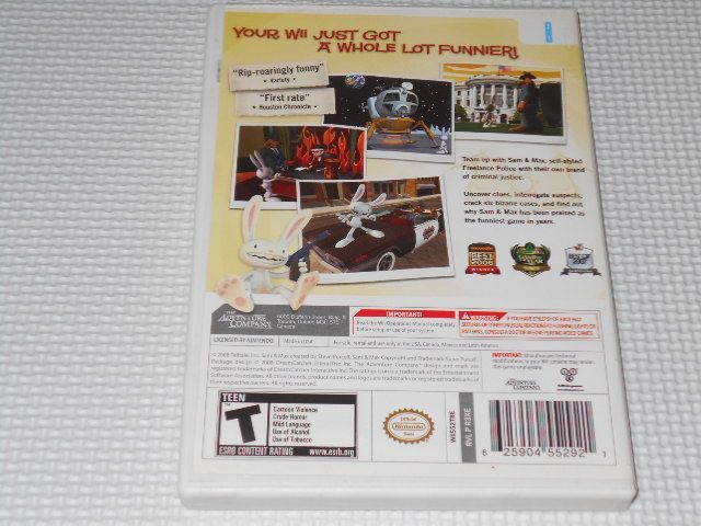 Wii☆SAM & MAX SEASON ONE 海外版 北米版☆箱付・説明書付・ソフト付
