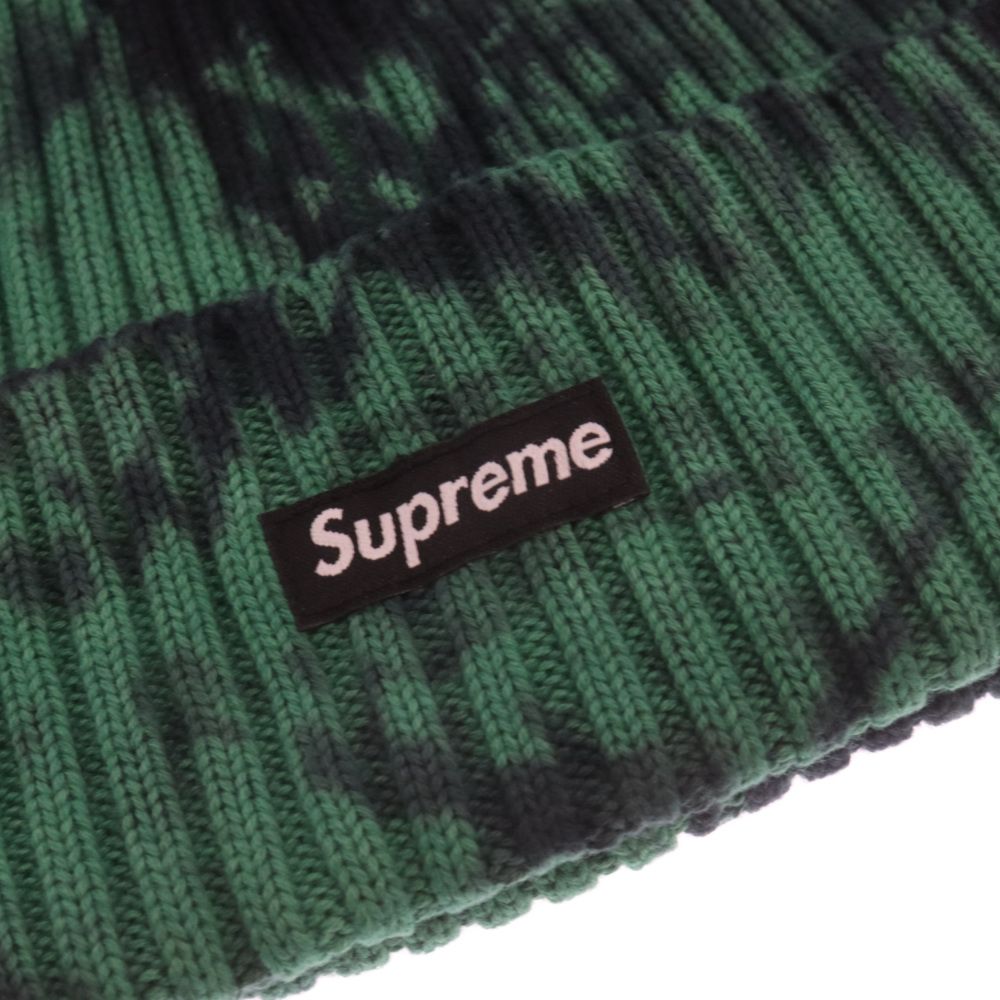 SUPREME (シュプリーム) 24SS Overdyed Beanie Splatter Green