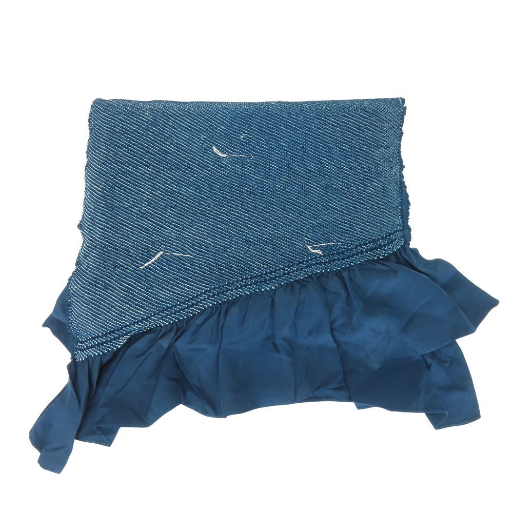 男帯 兵児帯 総絞り 正絹 濃青緑系 ネイビー系 藍色系 浴衣帯 お洒落 カジュアル 和装 呉服 和服 きもの メンズ 男性